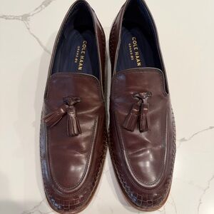 Cole Haan Men's Dark Brown Tassel Slip-Ons